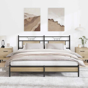 vidaXL Bedframe zonder matras hout sonoma eikenkleurig 183x203 cm