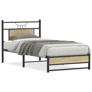 vidaXL Bedframe zonder matras hout sonoma eikenkleurig 90x200 cm