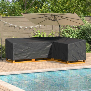vidaXL Hoes voor tuinmeubelen Zwart 250 x 180 x 80 cm 600D Oxford Stof
