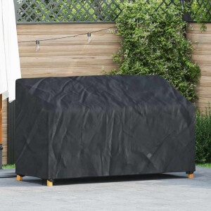 vidaXL Tuinbankhoes Zwart 165 x 70 x 65 / 94 cm 420D stof