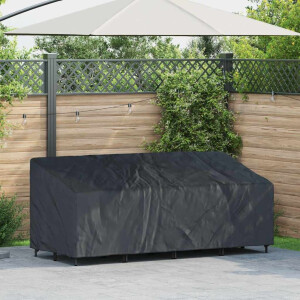 vidaXL Tuinbankhoes Zwart 220 x 100 x 89 cm 210D Oxford Stof