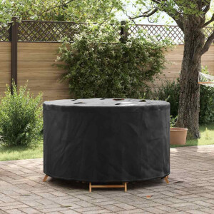 vidaXL Hoes voor tuinmeubelen Zwart 128 x 128 x 71 cm 210D stof