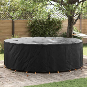 vidaXL Hoes voor tuinmeubelen Zwart 279 x 279 x 71 cm 210D stof