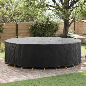 vidaXL Hoes voor tuinmeubelen Zwart 320 x 320 x 71 cm 420D stof