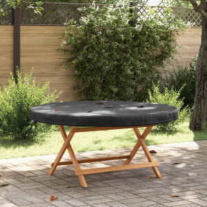 vidaXL Buiten Tafel Hoes Zwart 122 x 122 x 10 cm 600D Oxford Stof