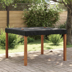 vidaXL Tafel Dek Effen Zwart 122 x 122 x 15 cm Stof