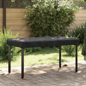 vidaXL Tafel Dek Effen Zwart 122 x 72 x 15 cm Stof