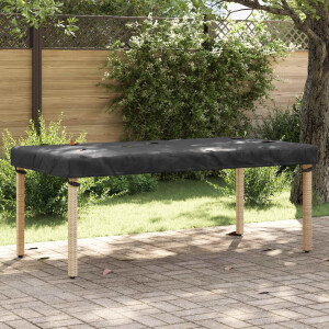 vidaXL Tafel Dek Effen Zwart 202 x 92 x 15 cm Stof