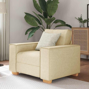 vidaXL Sofa Stoel Crème 60 cm Stof