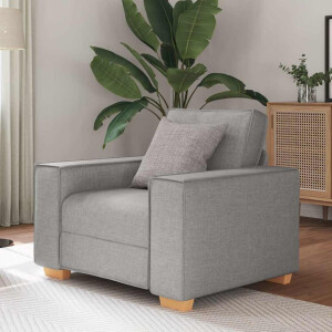 vidaXL Sofa Stoel Wolk Grijs 60 cm Stof