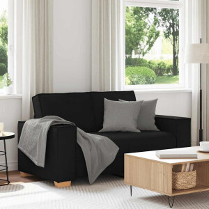 vidaXL 2-zitsbank Zwart 120 cm Stof