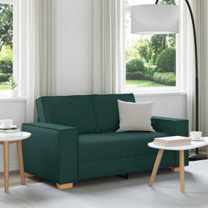 vidaXL 2-zitsbank Donkergroen 120 cm Stof