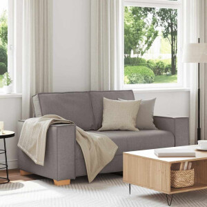 vidaXL 2-zitsbank Taupe 120 cm Stof