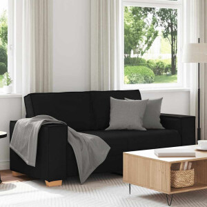 vidaXL 2-zitsbank Zwart 140 cm Stof