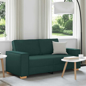 vidaXL 2-zitsbank Donkergroen 140 cm Stof