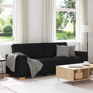 vidaXL 3-zitsbank Zwart 180 cm Stof