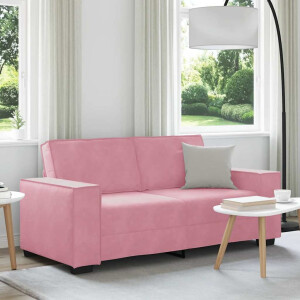 vidaXL Tweezitsbank 140 cm fluweel roze