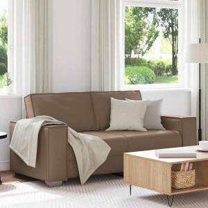 vidaXL Loveseat Cappuccino 180 cm Nep Leer