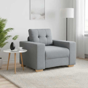 vidaXL Fauteuil 100x78x80 cm stof lichtgrijs