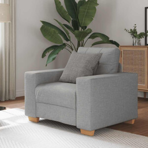 vidaXL Fauteuil Wolgrijs 60 cm Stof