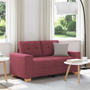 vidaXL Loveseat Bank Wijnrood 120 cm Stof