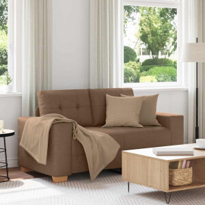 vidaXL Loveseat Bank Bruin 120 cm Stof
