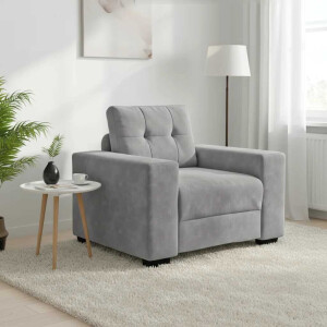 vidaXL Fauteuil 100x78x80 cm fluweel lichtgrijs