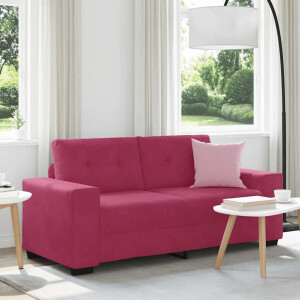 vidaXL Loveseat Sofa Wijnrood 140 cm Fluweel