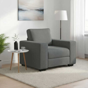 vidaXL Fauteuil 100x77x82 cm stof donkergrijs