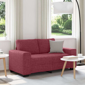 vidaXL 2-zitsbank wijnrood 120 cm stof