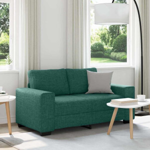 vidaXL 2-zitsbank donkergroen 120 cm stof