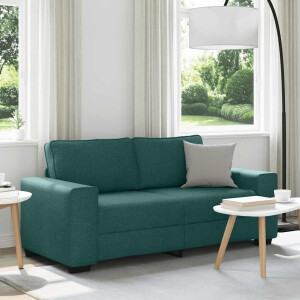vidaXL 2-zitsbank donkergroen 140 cm stof