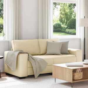 vidaXL 2-zitsbank crème 180x77x82 cm stof
