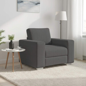 vidaXL Fauteuil 100x77x82 cm corduroy stof donkergrijs