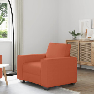 vidaXL Sofastoel Rood Oranje 60 cm Corduroy Stof