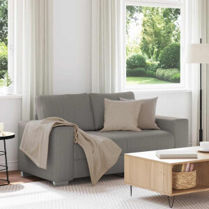 vidaXL Loveseat Sofa Lichtgrijs 120 cm Corduroy Stof