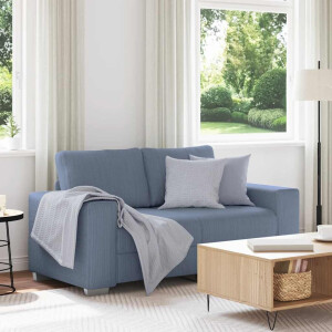 vidaXL Loveseat Sofa Blauw 120 cm Corduroy Stof