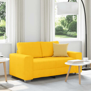 vidaXL Loveseat Sofa Lichtgeel 120 cm Corduroy Stof