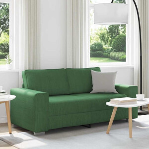 vidaXL Loveseat Sofa Donkergroen 140 cm Corduroy Stof