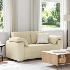 vidaXL Bank Crème 160 x 80 x 82 cm Stof