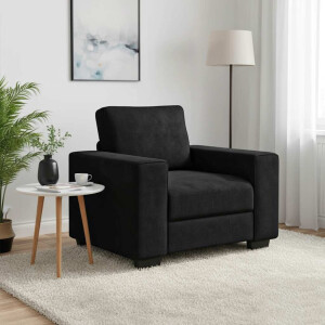 vidaXL Fauteuil 60 cm fluweel zwart