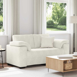vidaXL Loveseat Sofa Crème 120 cm Fluweel