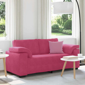 vidaXL Loveseat Sofa Wijnrood 140 cm Fluweel
