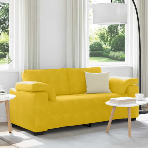 vidaXL Loveseat Sofa Geel 180x77x82 cm Fluweel