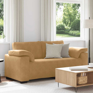 vidaXL Loveseat Sofa Bruin 140 cm Fluweel