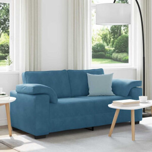 vidaXL Loveseat Sofa Blauw 140 cm Fluweel