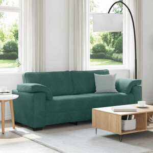 vidaXL 3-zitsbank donkergroen 178 cm fluweel