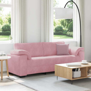 vidaXL 3-zitsbank roze 178 cm fluweel