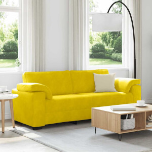 vidaXL 3-zitsbank Geel 178 cm Fluweel
