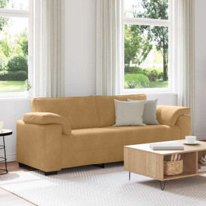 vidaXL 3-zitsbank bruin 178 cm fluweel